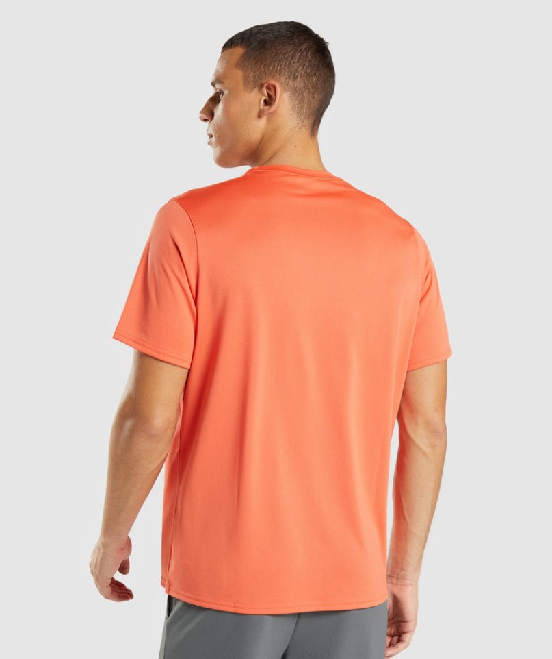 Men's Gymshark Arrival Regular Fit T-Shirts Orange | NZ 6TPOIR